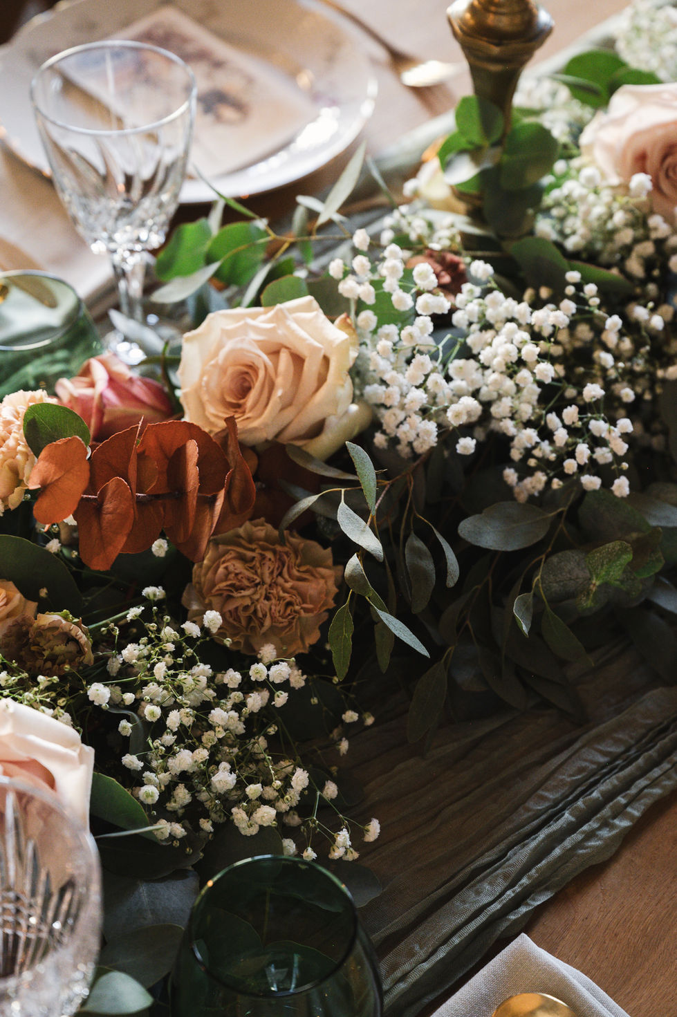 Guirlande fleurs table