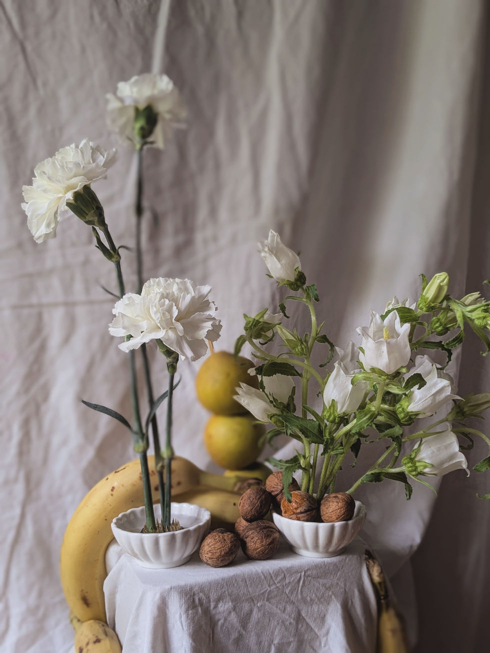 Scénographie fruits et fleurs