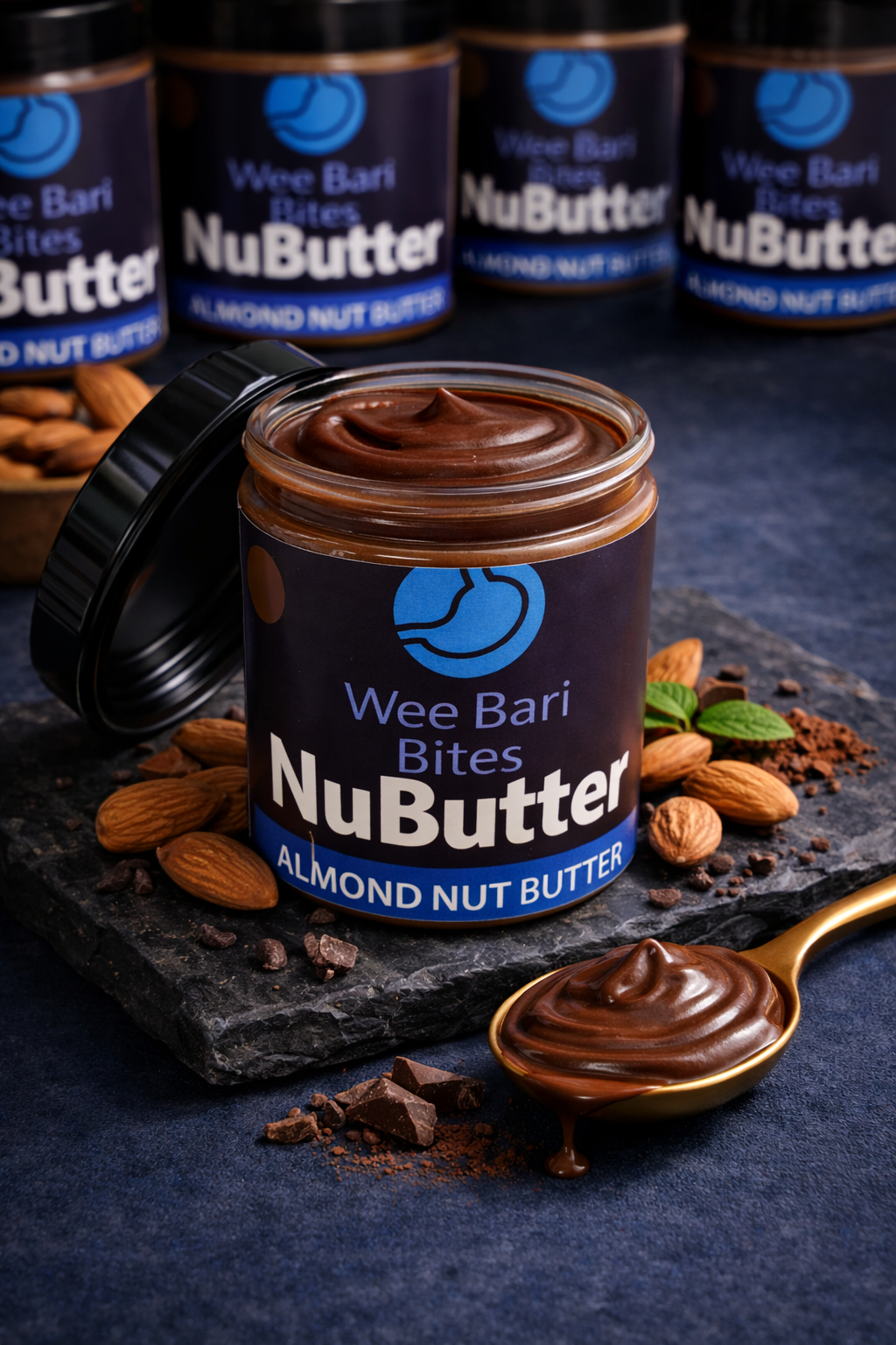 NuButter 11.6g Collagen Protein Choc Almond Nut Butter 500g Jar