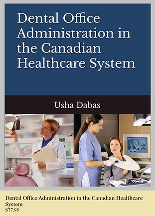 Dental Office Administration in the Canadian Healthcare System - front cover with price
