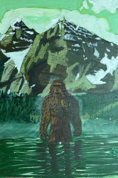 Bigfoot Painting titled The Watcher