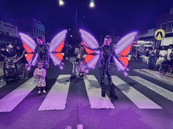 Roving entertainer with Led Butterfly wings