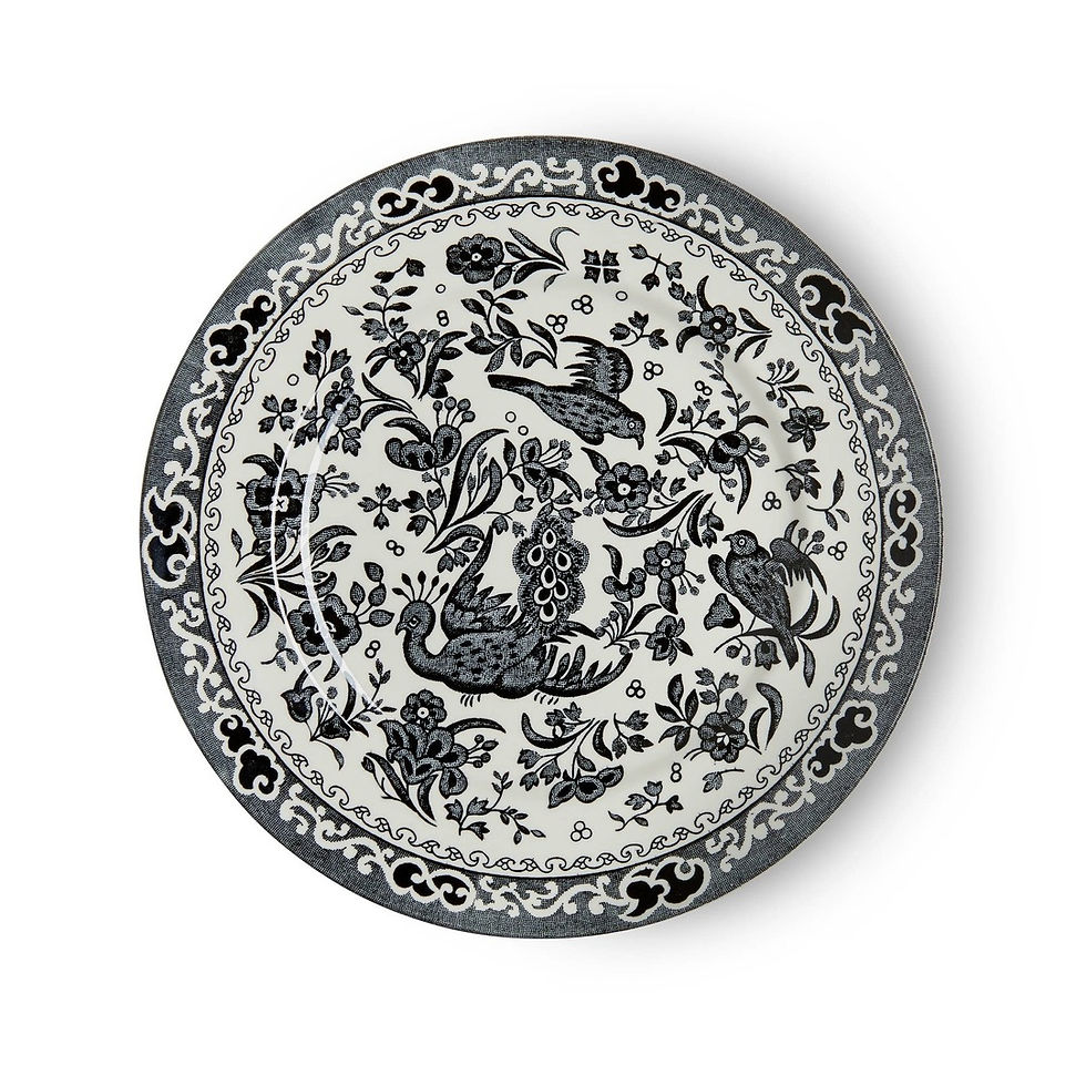 Black Regal Peacock Medium Plate