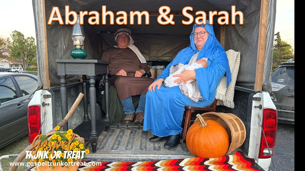 trunk or treat trunks for trucks example - Abraham and Sarah