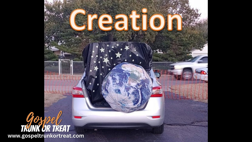 trunk or treat trunk from Genesis story of creation
