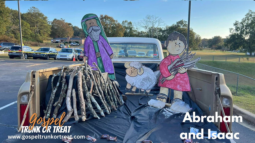 church trunk or treat abraham and sarah