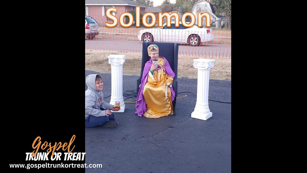religious trunk or treat ideas - solomon