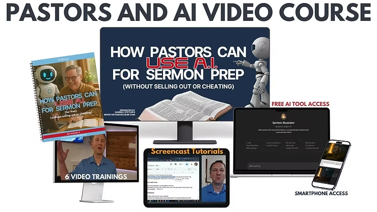 a video course that teaches pastors how to sermon prep with AI