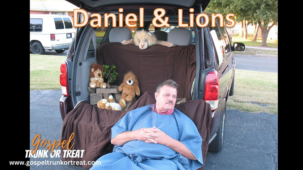 Daniel and the lions den trunk or treat trunk