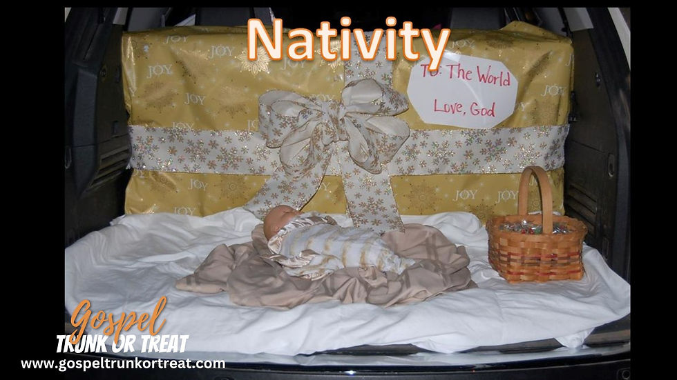 Trunk or treat van idea - Nativity story