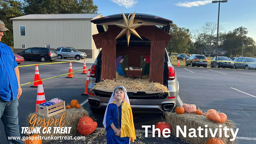 the birth of Jesus trunk or treat