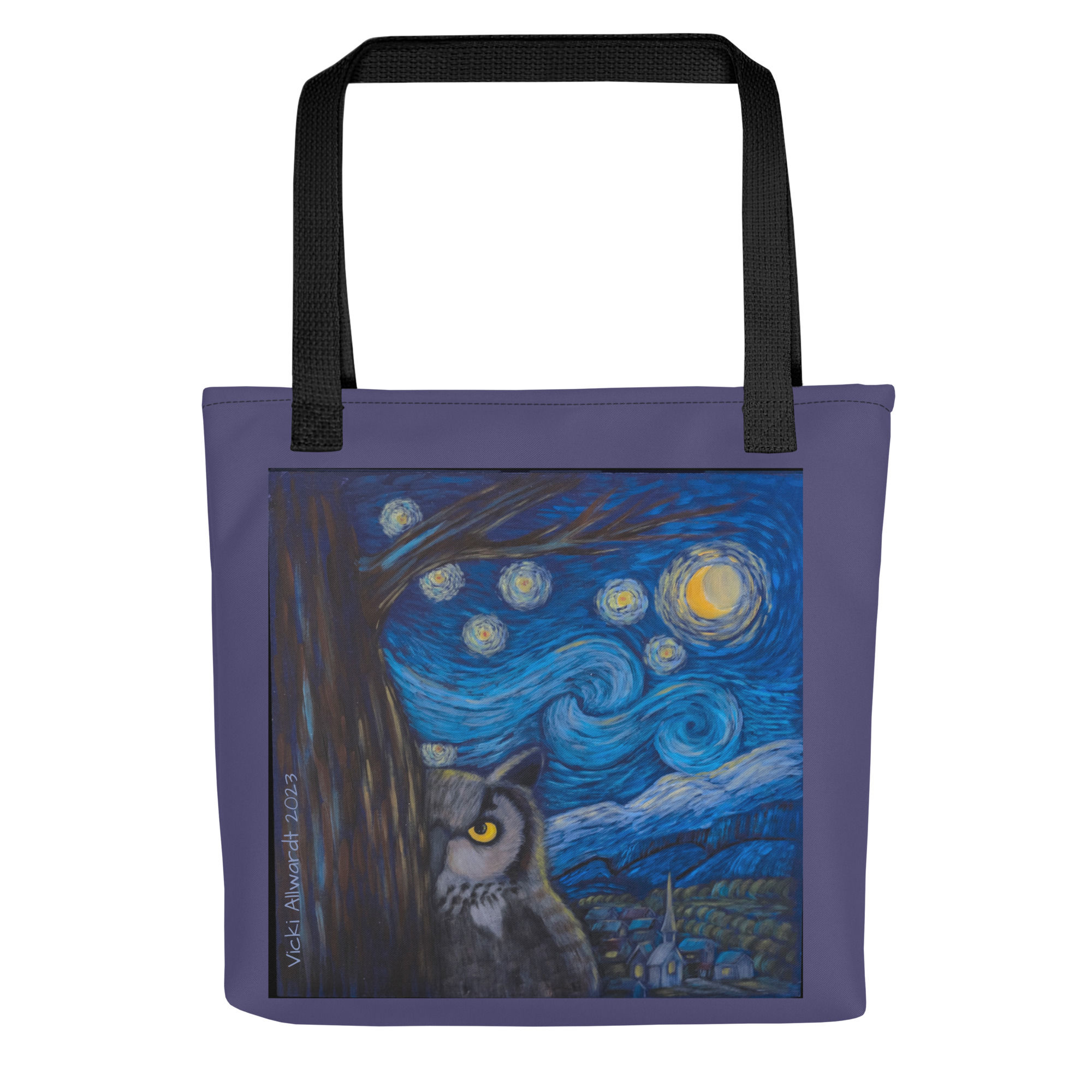Starry Night Owl Tote bag