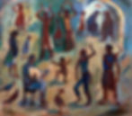 An early work by Mohamed Abla - Untitled, Oil on canvas, 70 x 60 cm