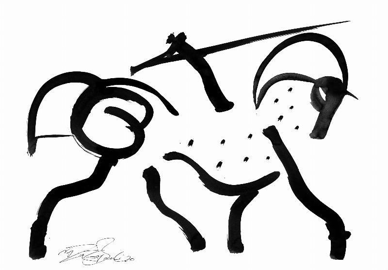 Nazir Tanbouli, 2020, Ink on Paper, 35 x 50 cm