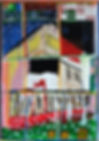 Lycee Faidherbe, 2021. Mixed media on printed photograph. 52 x 36 in