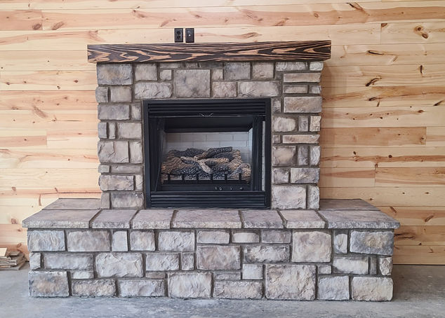 stone fireplace 