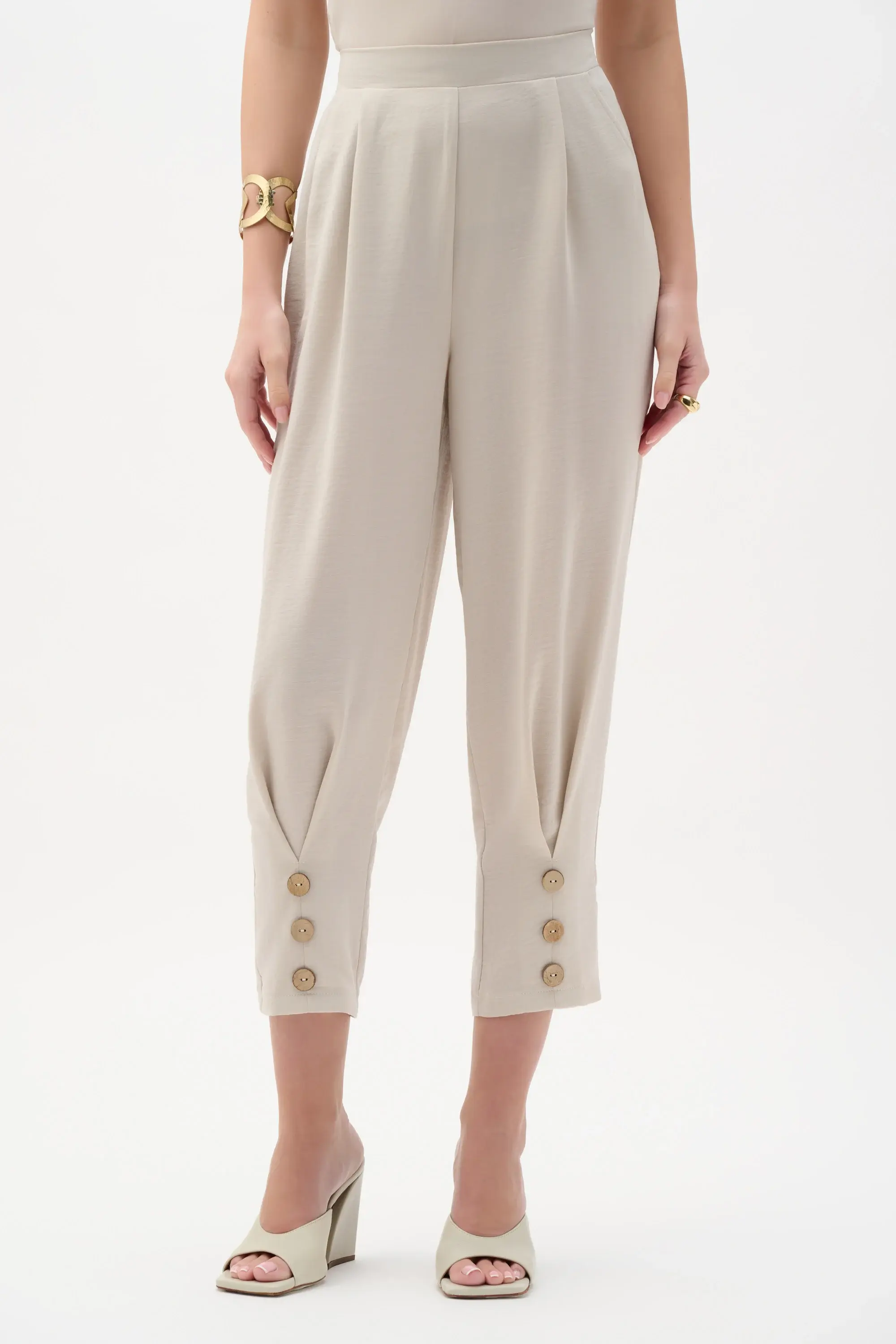 Woven Gauze Pull-on Barrel Pant by Joseph Ribkoff