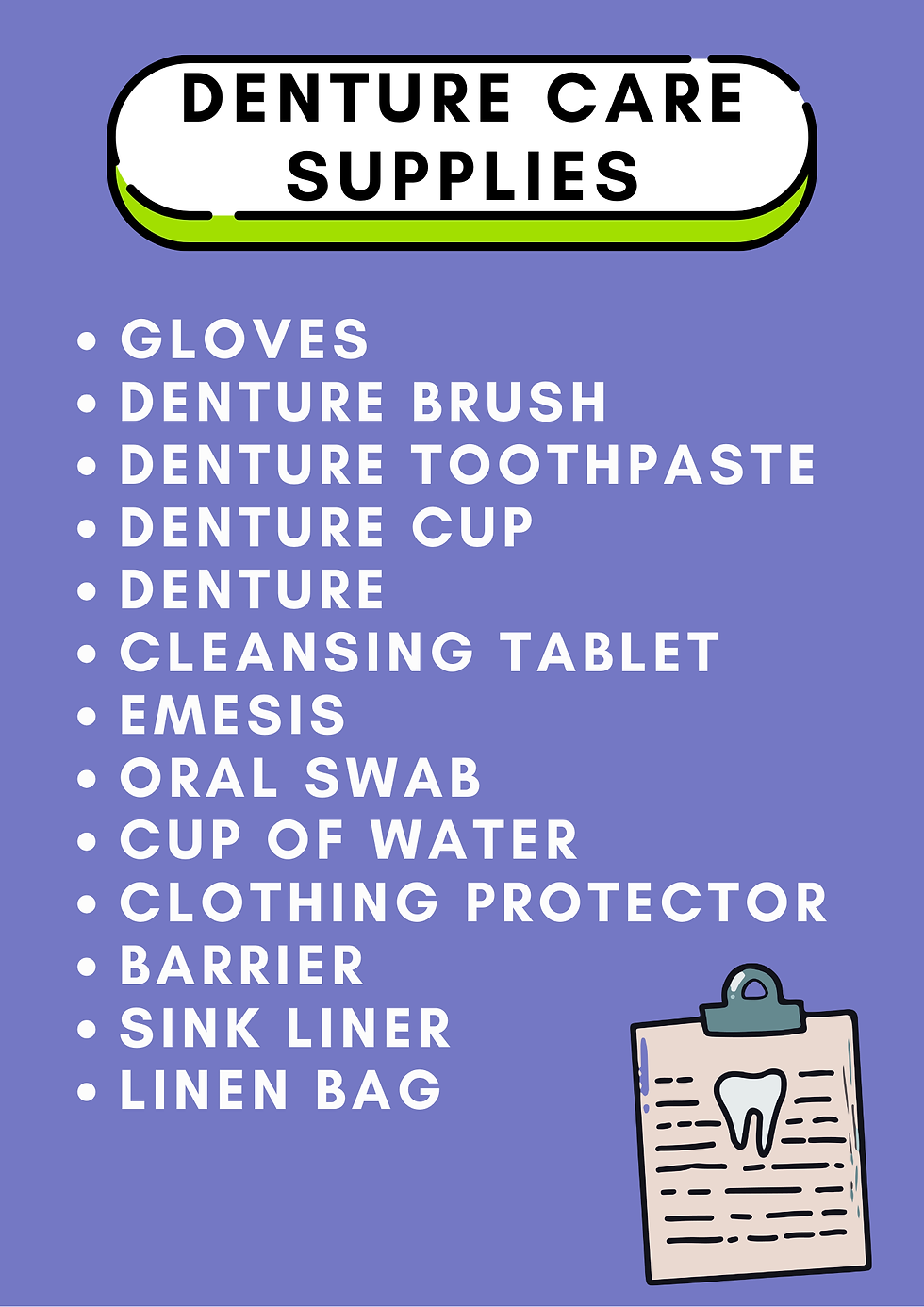 denture care supplies