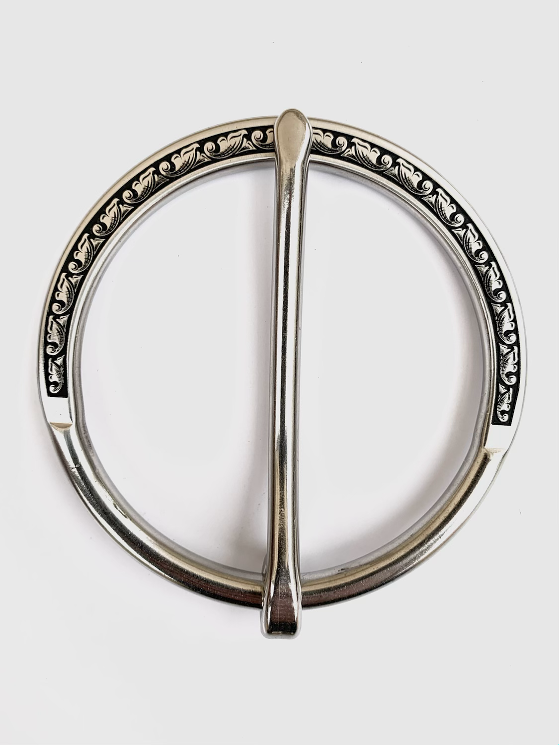 Stainless Scroll Running Leaf Cinch Buckle