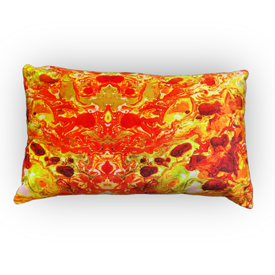 Thumbnail: Marbled Oblong Cushion - Orange