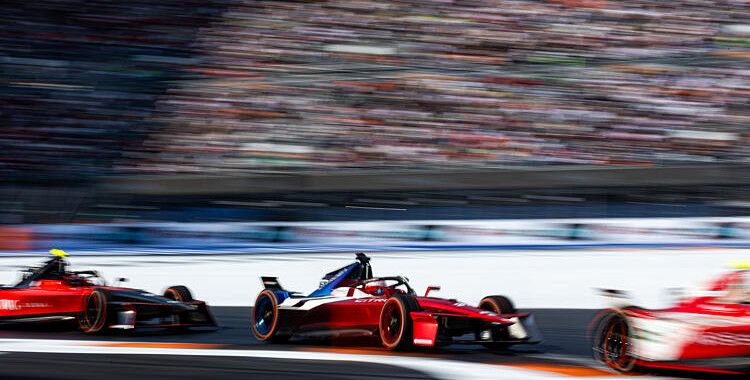 La monoplace  de Formula E Citroën sur le circuit de Mexico