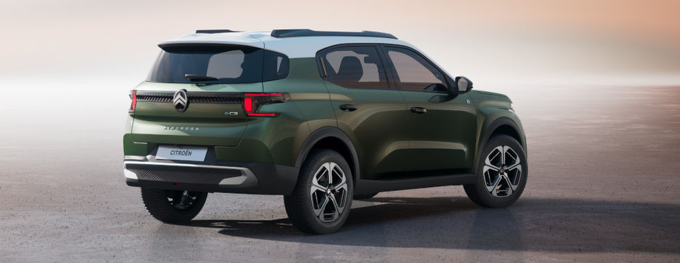 Le nouveau Citroën C3 Aircross vu de trois quart arrière