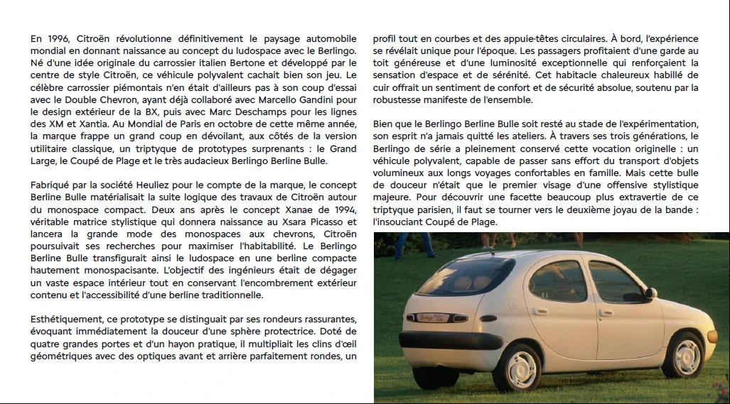 Être Citroëniste N°6 - Citroën Berlingo Berline Bulle
