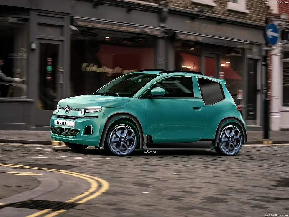 An illustration of a potential future Citroën C2