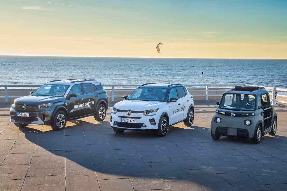Electric Citroëns on the island of Sylt in Germany