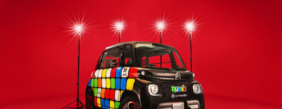 La Citroën Ami Rubik's Cube vue de devant