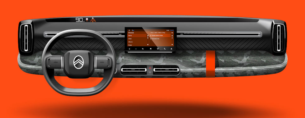 Un dessin de l'intérieur de la nouvelle Citroën C3 2024