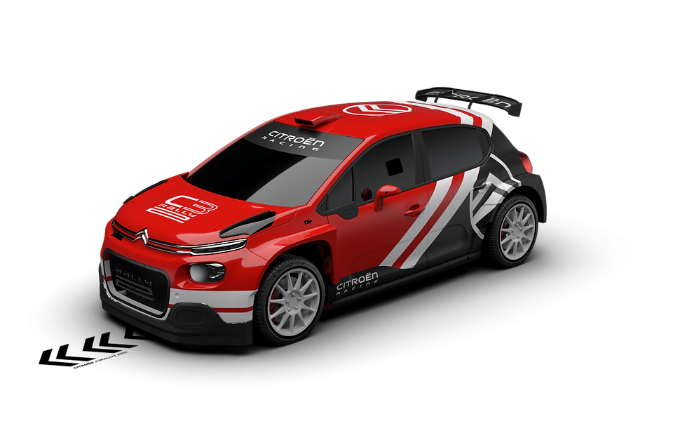 La Citroën C3 Rally 2 2024 avec ces nouvelles couleurs rouge et noir