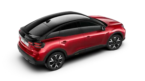 Citroën C4 en teinte rouge toit noir