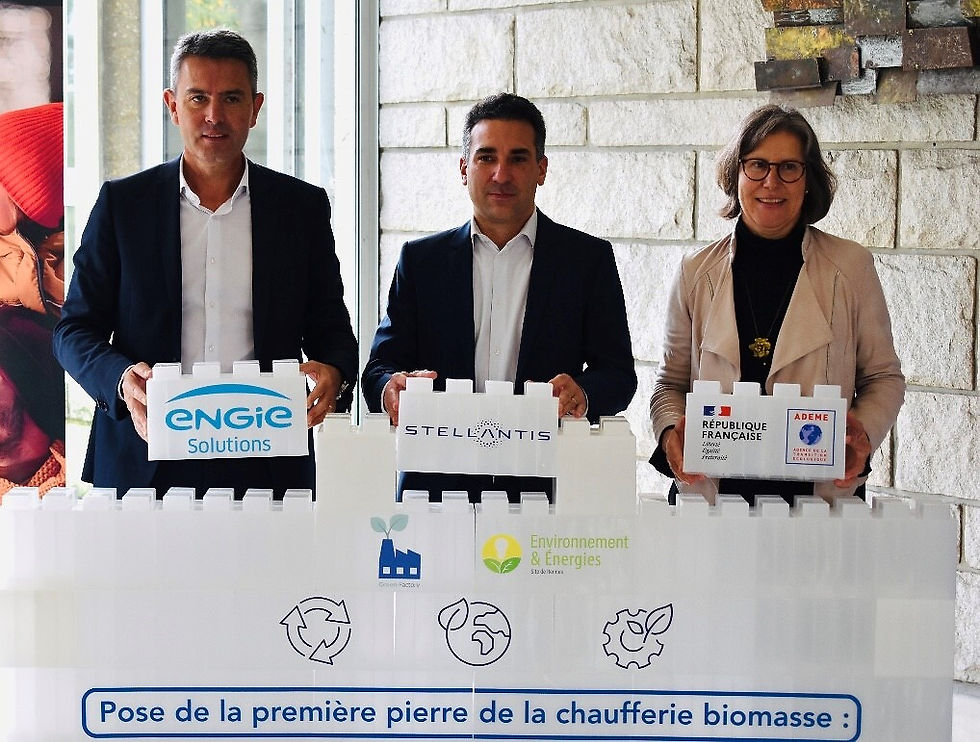 Pose de la première pierre de la chaufferie biomasse pour l'usine de Rennes