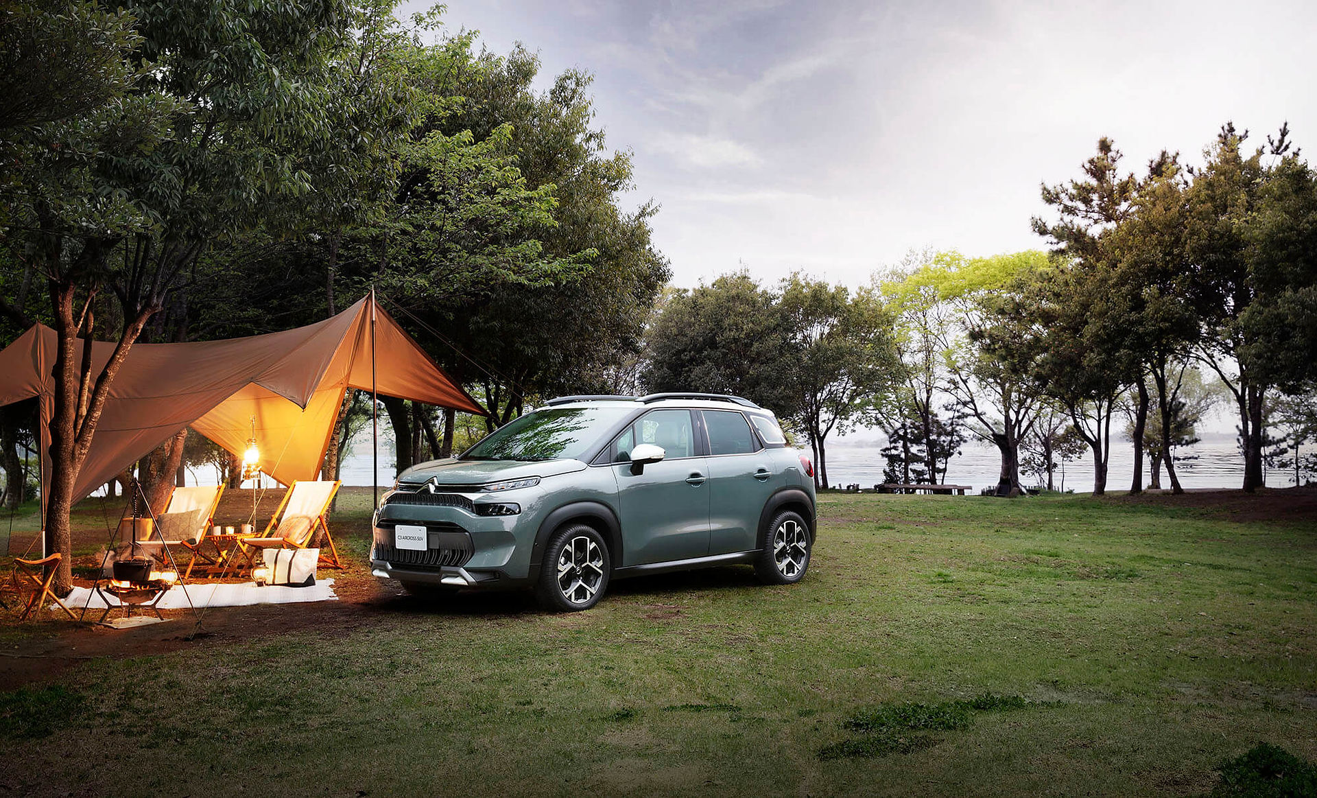 Le Citroën C3 Aircross Cuir vue de trois quart avant