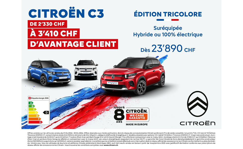 C3 Édition Tricolore en Suisse