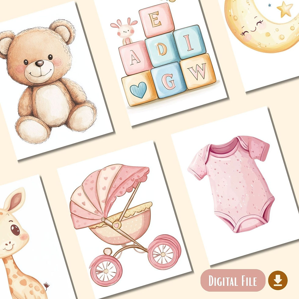 99 Raw Illustrations – Baby Theme + Aesthetic Images