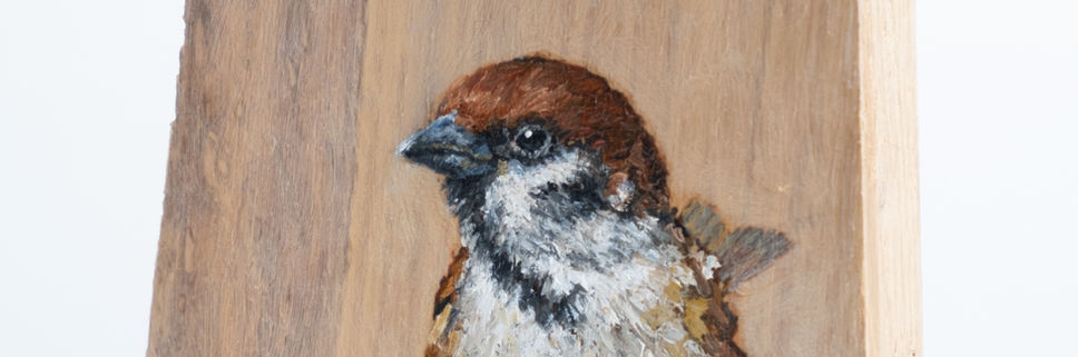 Ringmus, olie op eiken 2022