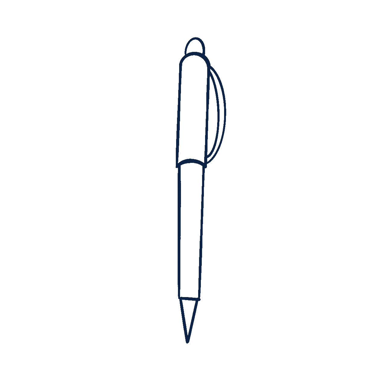 A pen clicking open and closed