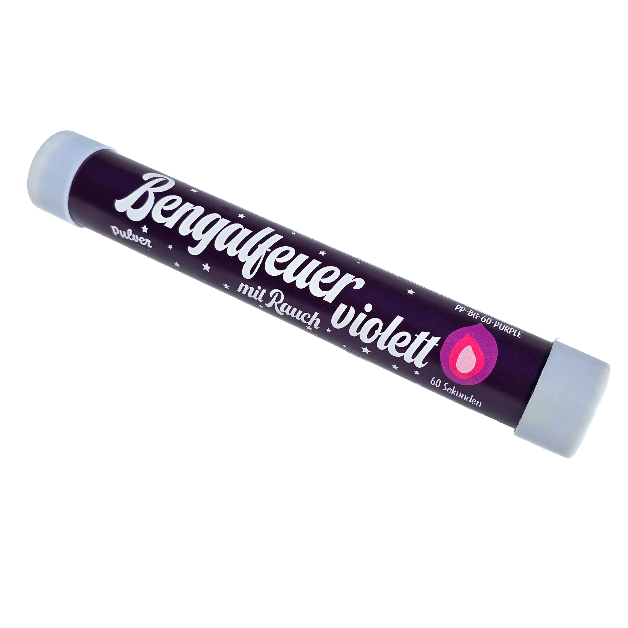 Bengalfeuer Violett mit Rauch von Pulver