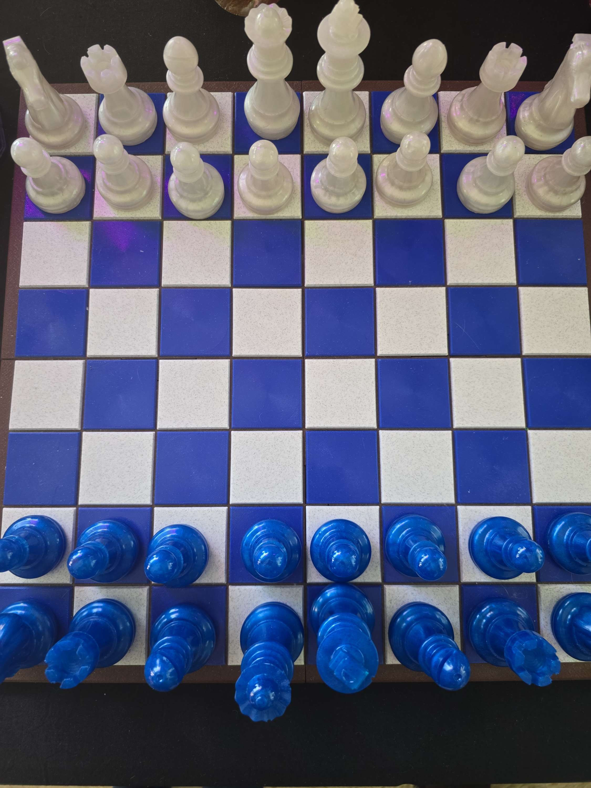 Blue and White Chess Set 