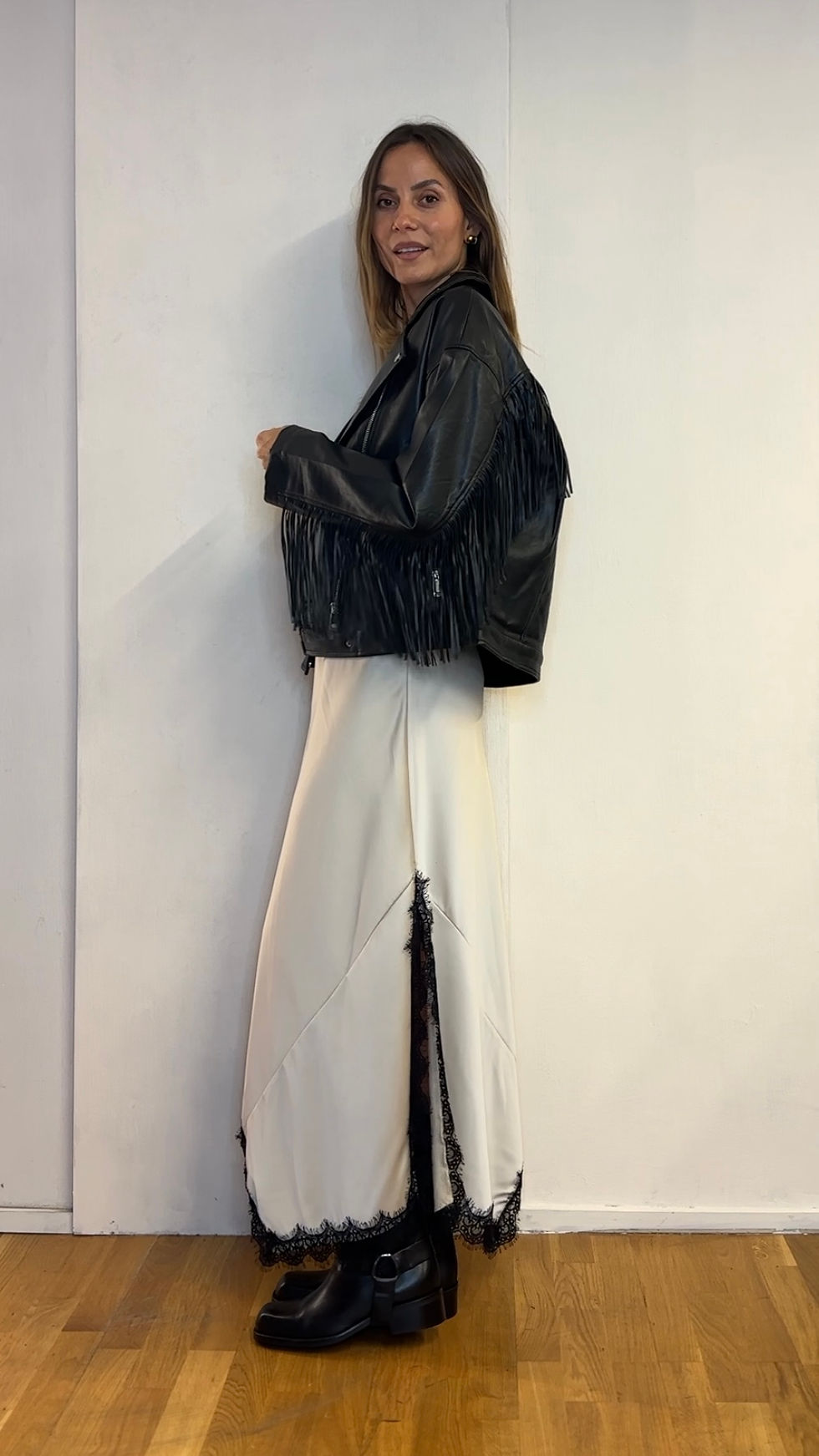 Miniatura: Gonna Satin Pizzo 