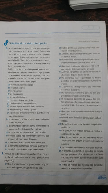 Exercícios Tabela Periódica