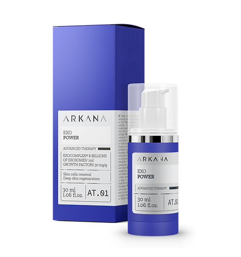 Verpackung Arkana Exo Power Serum mit Anti-Aging Effekt