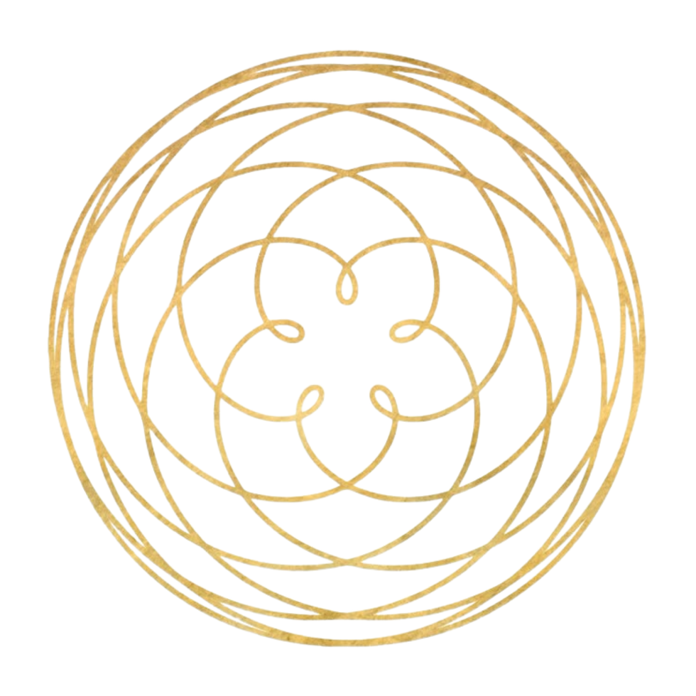 Golden Venus Rose mandala