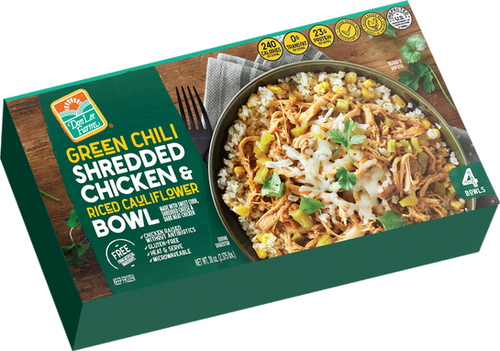 don lee farms shredded chicken cauliflower rice bowl