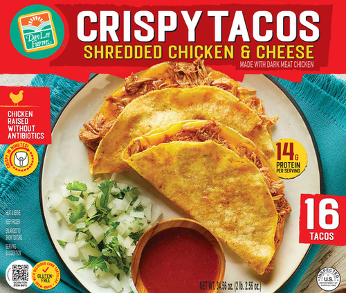 Shredded Chicken Crispy Tacos | Don Lee Farms