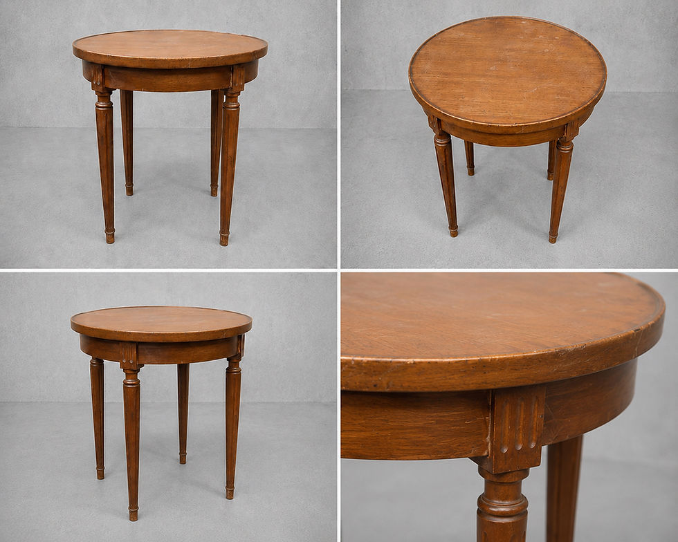 Miniature : Table ronde style bouillotte 