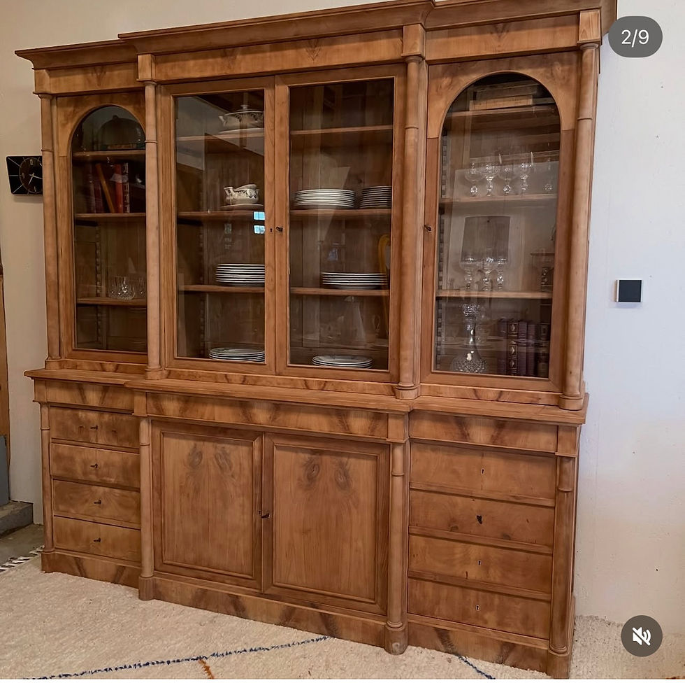 Miniature : Bibliothèque en noyer style empire