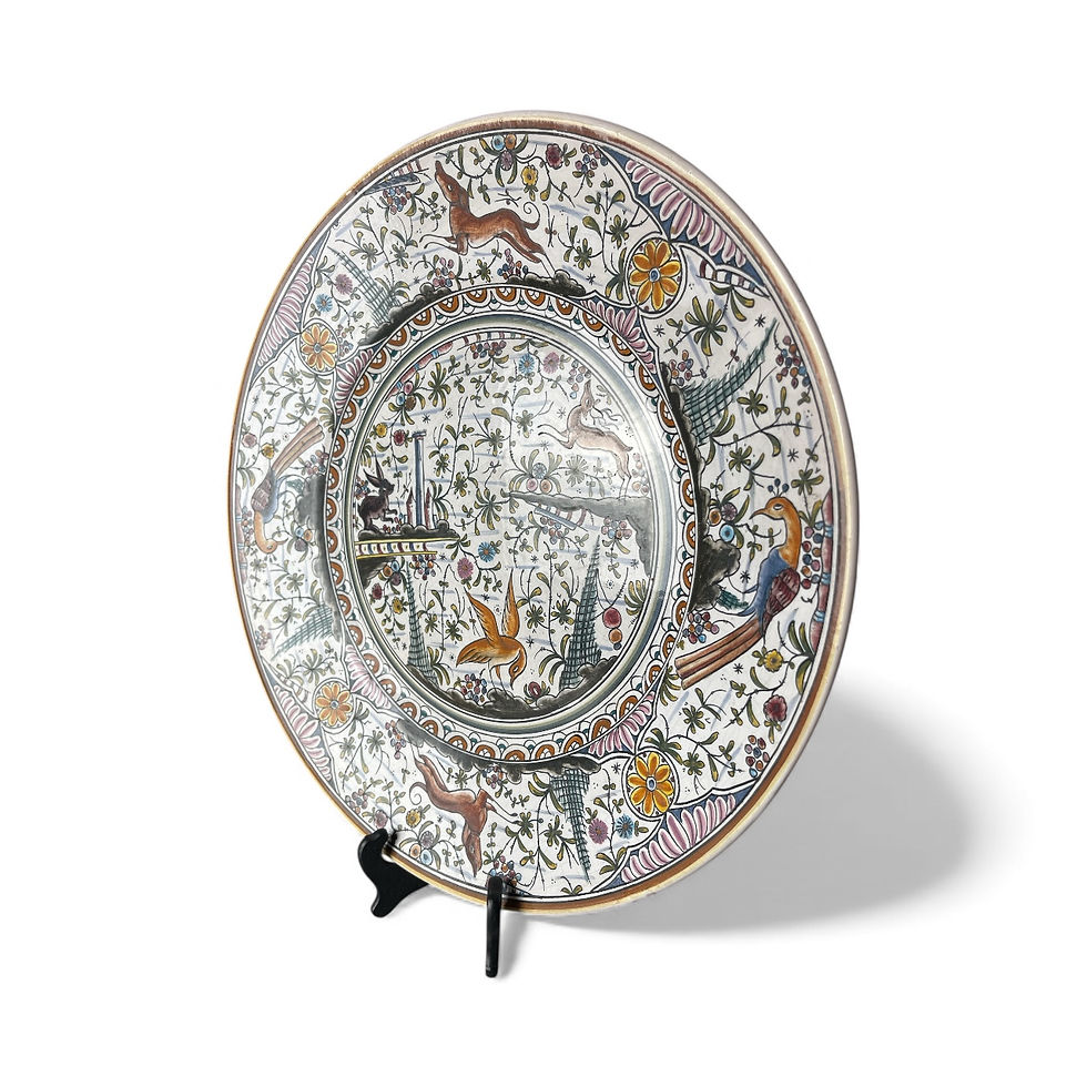 Miniature : Grande assiette a suspendre en céramique 